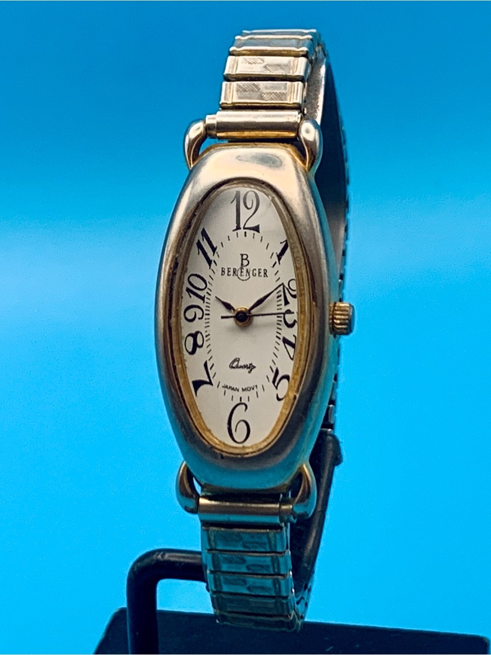 BERENGER Women’s Vintage Fashion Quartz Wristwatch Two Tone Working New Battery